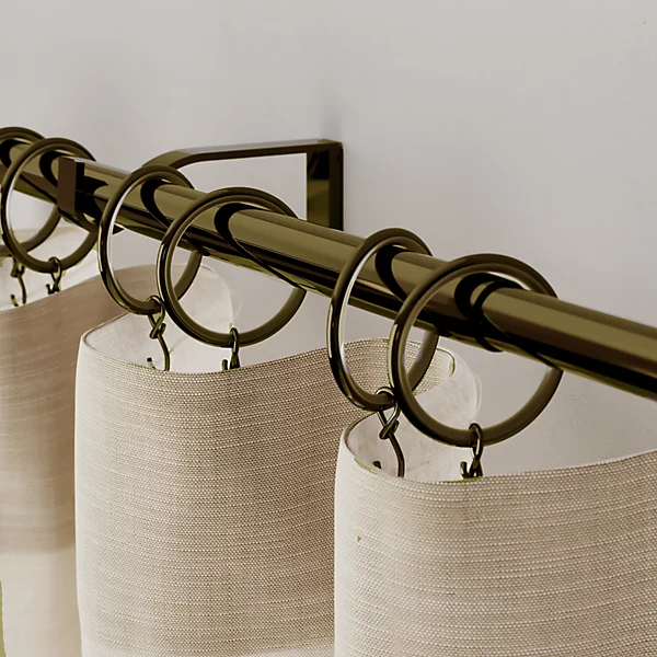 GoodHome Antiki Antique brass effect Curtain ring (Dia)28mm