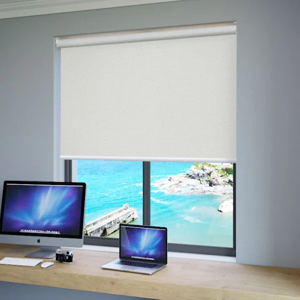 White Blackout Thermal Roller Blind