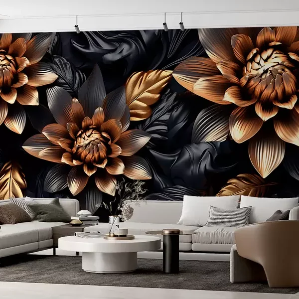 Wall Mural Photo Wallpaper 3-D flowers